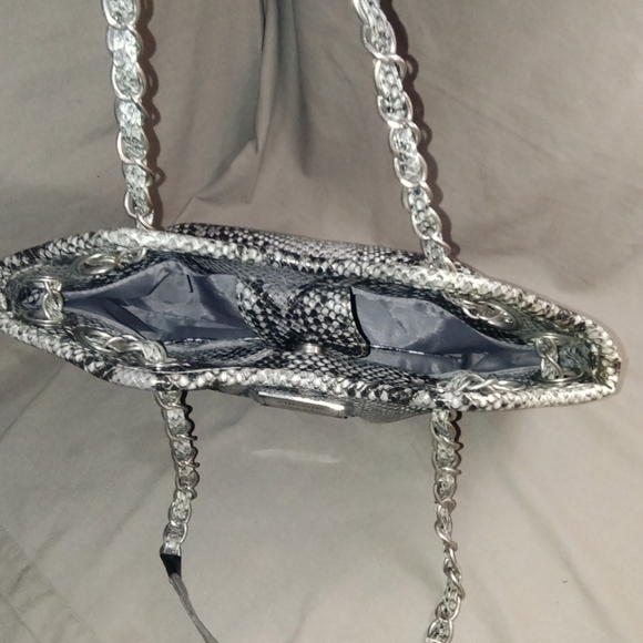 NICOLE BY NICOLE MILLER SNAKESKIN EMBOSSED BAG - Picture 11 of 16